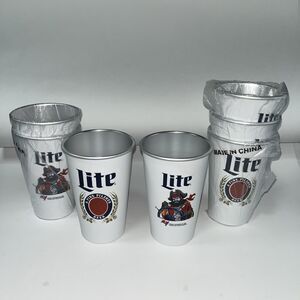 Miller Lite 16 oz Aluminum Cups |Tampa Bay Buccaneers | Set of 7